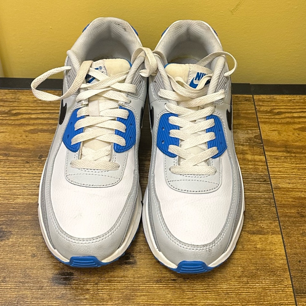 Nike White and Blue Athletic Shoes